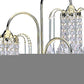 34" Gold and Faux Crystal Three Light Chandelier Table Lamp