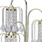 34" Gold and Faux Crystal Three Light Chandelier Table Lamp