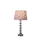 22" Crystal With Pink And White Dot Shade Table Lamp