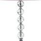 22" Crystal With Pink And White Dot Shade Table Lamp