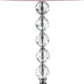 22" Crystal With Pink And White Dot Shade Table Lamp