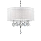 Chic Silver Ceiling Lamp with Crystal Accents and Silver Shade