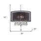 Contempo Silver Ceiling Lamp with Black Shade and Crystal Accents