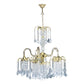 Two Tier Crystal and Gold Hanging Chandelier Light