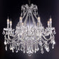 Candle Style Empire Eight Light Transparent Glass Led Ceiling Light