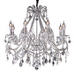 Candle Style Empire Eight Light Transparent Glass Led Ceiling Light