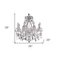 Candle Style Empire Eight Light Transparent Glass Led Ceiling Light
