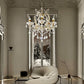 Five Light Glam Gold and Faux Crystal Chandelier