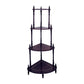 39" Brown Wood Four Tier Corner Bookcase