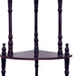 39" Brown Wood Four Tier Corner Bookcase