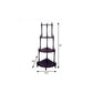 39" Brown Wood Four Tier Corner Bookcase