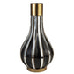 16" Gold and Black Striped Bud Polyresin Table Vase