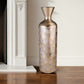 22" Rose Gold Geometric Cylinder Polyresin Floor Vase