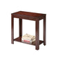 24" Brown End Table With Shelf