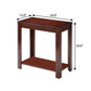 24" Brown End Table With Shelf