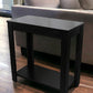 24" Black End Table With Shelf