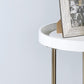 22" Copper And White Round End Table