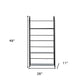 49" Black Metal Four Tier Bookcase