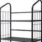 64" Black Metal Five Tier Bookcase