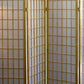 70" Brown Heavy Duty Rice Paper Folding Four Panel Screen Room Divider