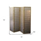 70" Brown Heavy Duty Rice Paper Folding Four Panel Screen Room Divider