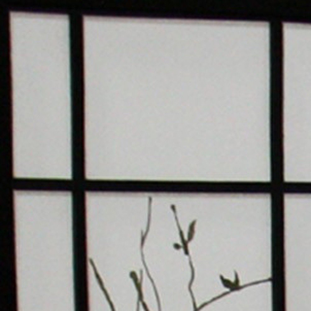 70" Black And White Heavy Duty Rice Paper Folding Four Panel Screen Room Divider