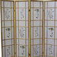 70" Natural Heavy Duty Rice Paper Folding Four Panel Screen Room Divider