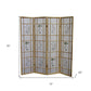 70" Natural Heavy Duty Rice Paper Folding Four Panel Screen Room Divider