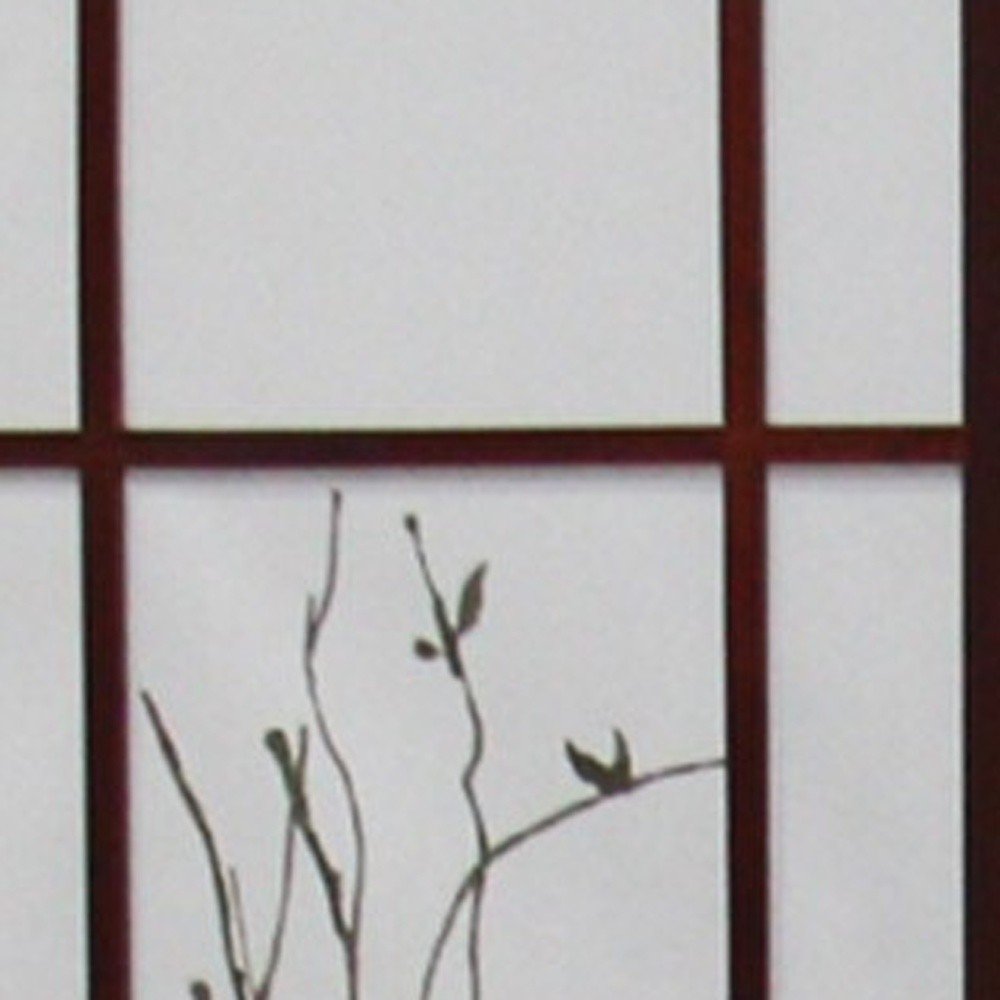 70" Brown Heavy Duty Rice Paper Folding Three Panel Screen Room Divider