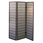 70" Brown Heavy Duty Rice Paper Folding Three Panel Screen Room Divider