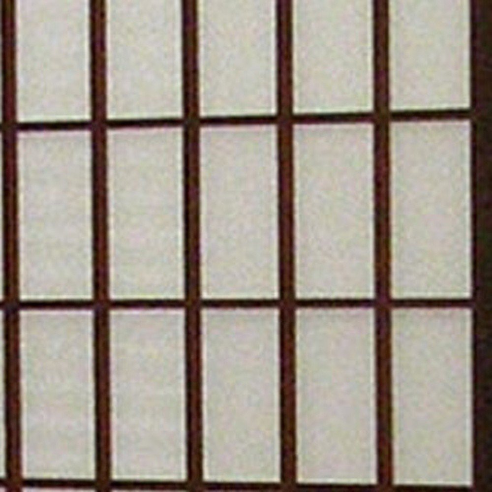 70" Brown Heavy Duty Rice Paper Folding Three Panel Screen Room Divider