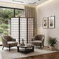 70" Brown Heavy Duty Rice Paper Folding Three Panel Screen Room Divider