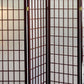 70" Brown Heavy Duty Rice Paper Folding Four Panel Screen Room Divider