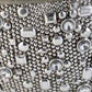 9" Silver Resin Jewelry Box With Gemstones and Crystals