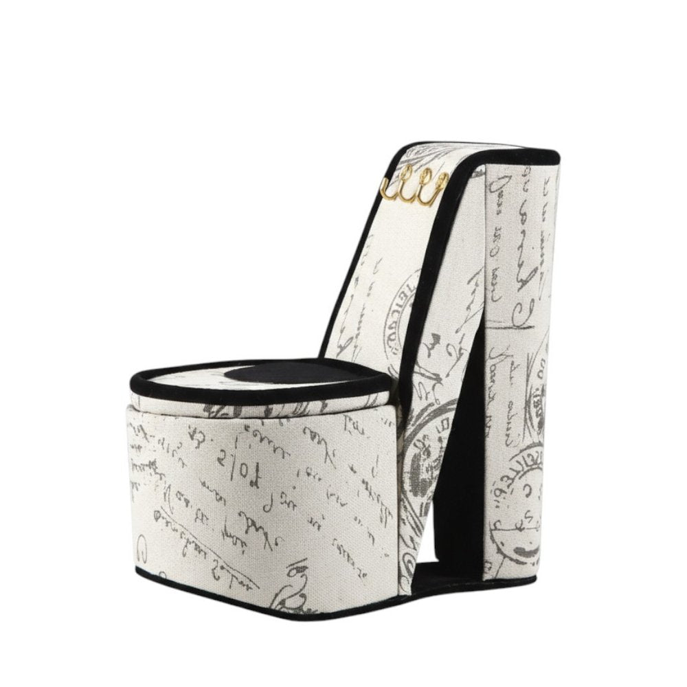 9" Purple Black And Gold Velvet High Heel Jewelry Box