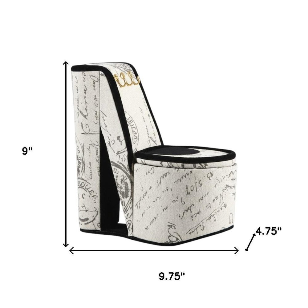 9" Purple Black And Gold Velvet High Heel Jewelry Box