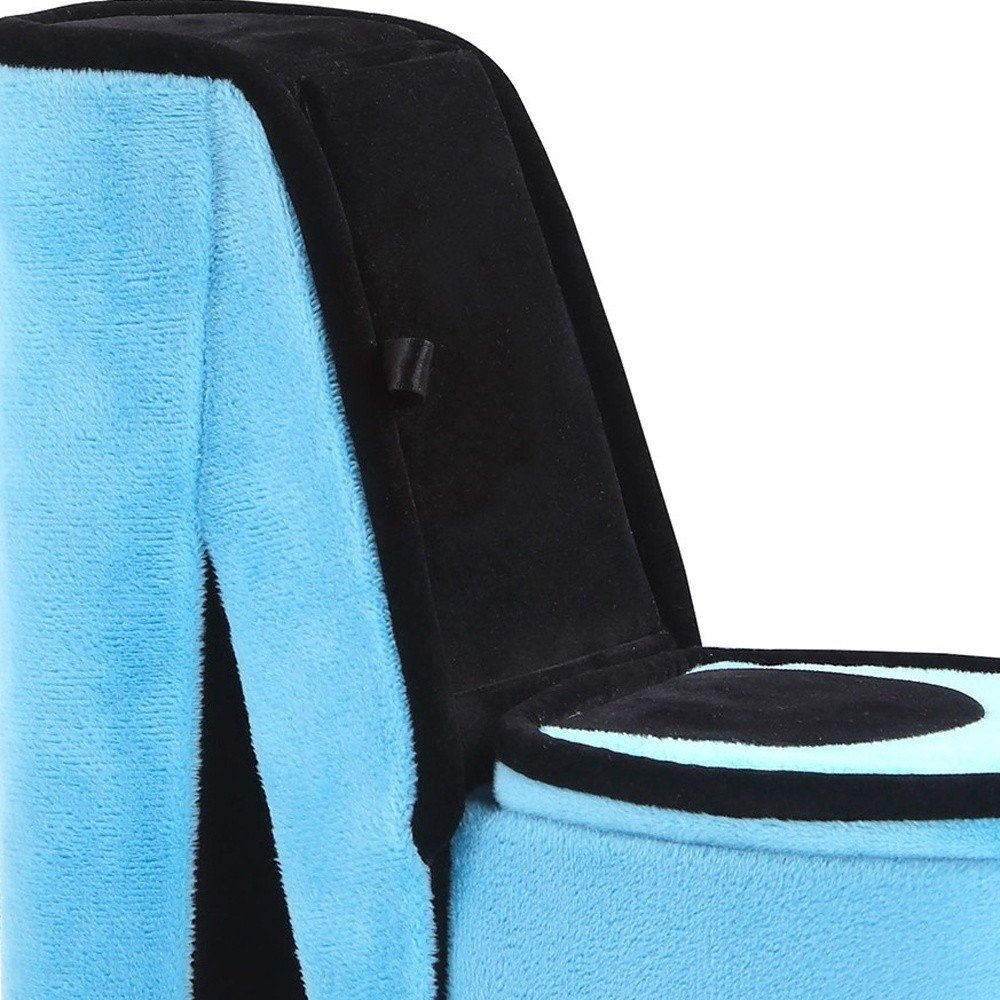 9" Turquoise And Black Velvet High Heel Jewelry Box
