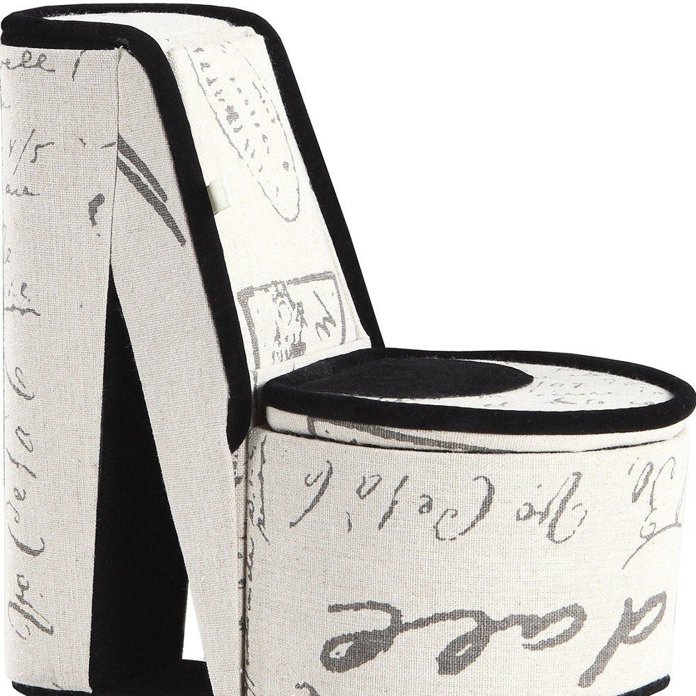 9" Red And Black Leopard Print Velvet High Heel Jewelry Box