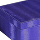 10" Azure Faux Leather Six Section Mirrored Jewelry Box