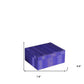 10" Azure Faux Leather Six Section Mirrored Jewelry Box
