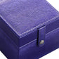 4" Azure Faux Leather Five Section Jewelry Box Travel Case With Mirror