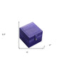 4" Azure Faux Leather Five Section Jewelry Box Travel Case With Mirror