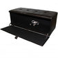 17" Brown Upholstered Faux Leather Bench with Flip top