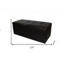 17" Brown Upholstered Faux Leather Bench with Flip top