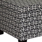 25" Black And White Polyester Blend And Black Geometric Storage