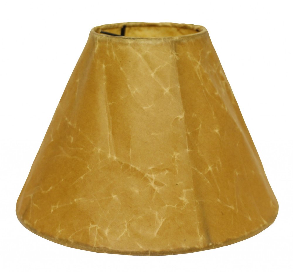16" Brown Slanted Empire Crinkle Oil Paper Lampshade