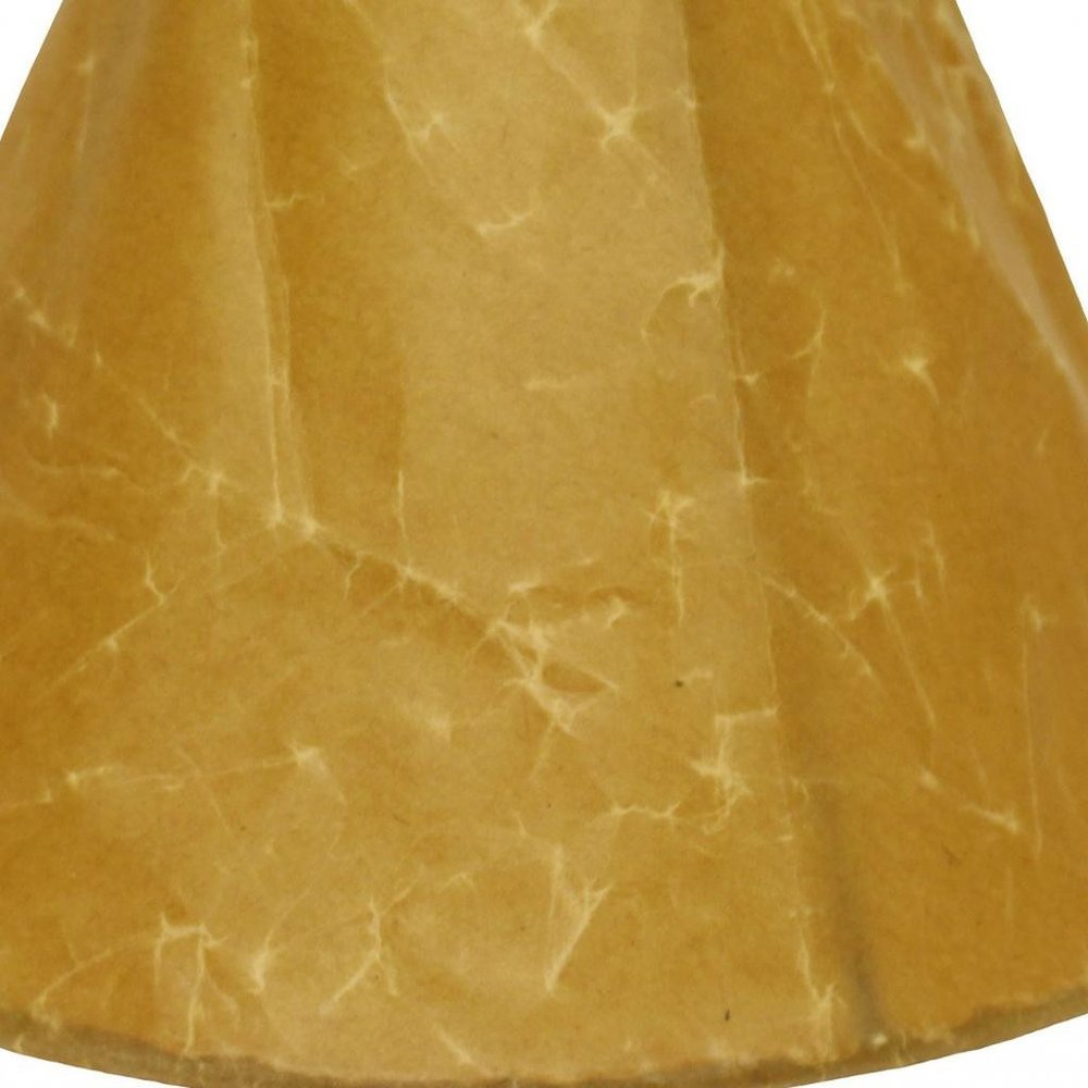 16" Brown Slanted Empire Crinkle Oil Paper Lampshade