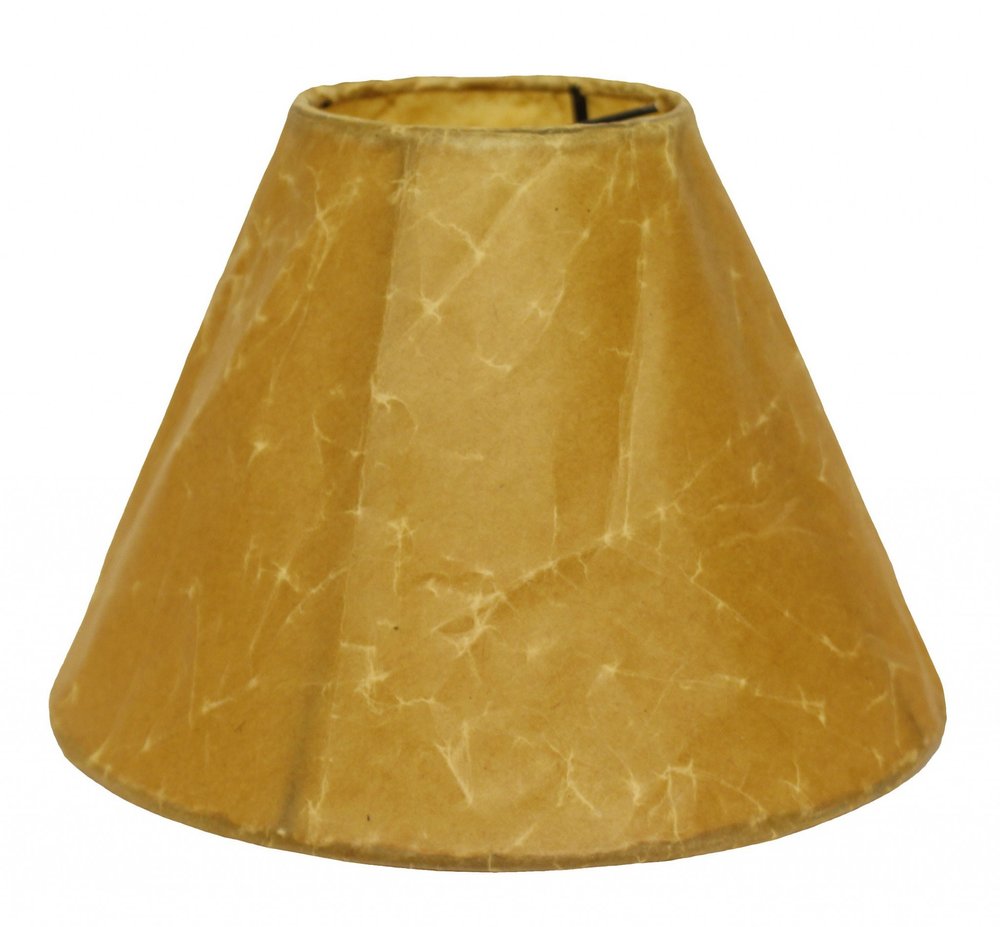 10" Brown Slanted Empire Crinkle Oil Paper Lampshade