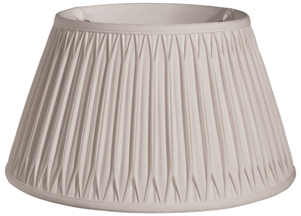 Cream Shantung Silk Pleated Drum Lamp Shade