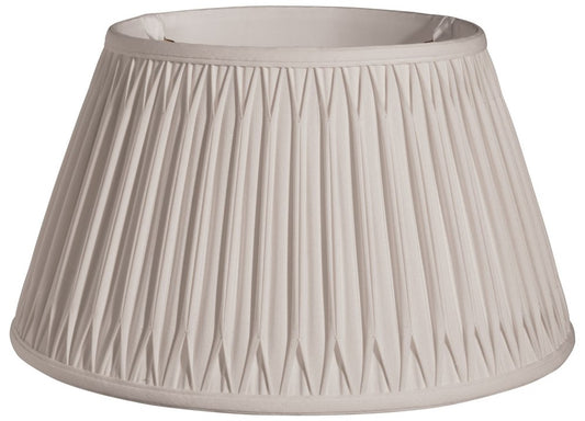 Cream Shantung Silk Pleated Drum Lamp Shade